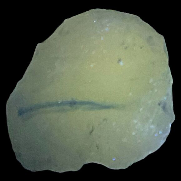 Vintage Other - Opalescent Cobalt Swirl Art Glass Cullet Glowing Manganese Slag Glass #5GL50
